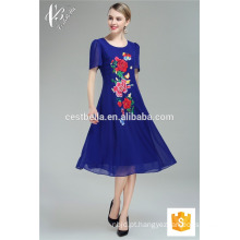 Alibaba Comfortable Blue Black Casual Women&#39;s Dresses For Fat Ladies Made In China